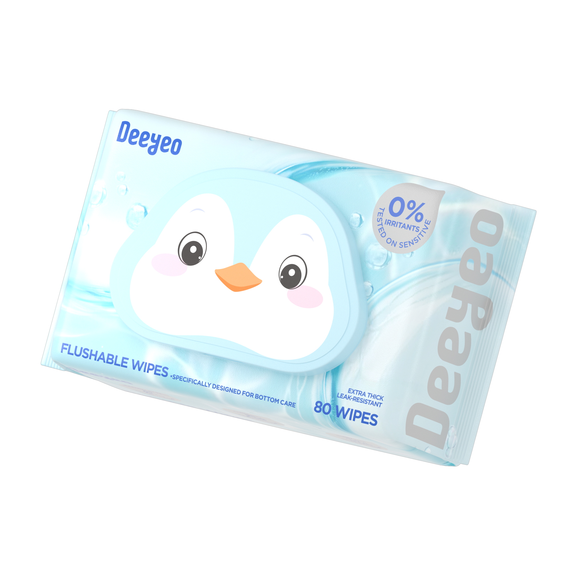 Deeyeo Flushable Wipes 80 pack